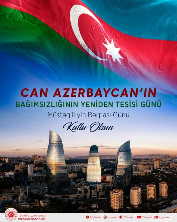 Türkiyə XİN Azərbaycanı təbrik edib