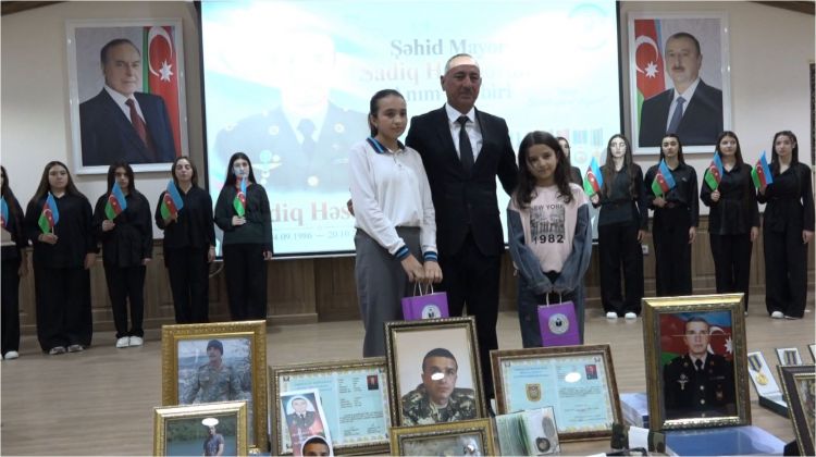 Şəhid mayor Sadiq Həsənovun xatirəsi anılıb<font color=red> - VİDEO</font>