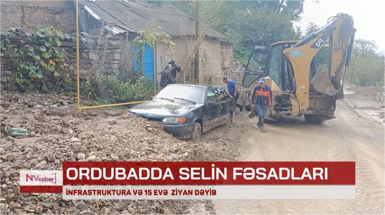 Dırnıs kəndində selin fəsadları aradan qaldırılır<font color=red> - VİDEO</font>