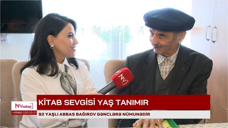 Kitab sevgisi yaş tanımır – 92 yaşlı Abbas Bağırov gənclərə nümunədir<font color=red> - VİDEO</font>