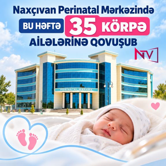 Naxçıvan Perinatal Mərkəzində bu həftə 35 körpə ailələrinə qovuşub